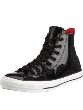 Converse Chuck Taylor Patent Leather High Top Black Red Mens 11 Y2K